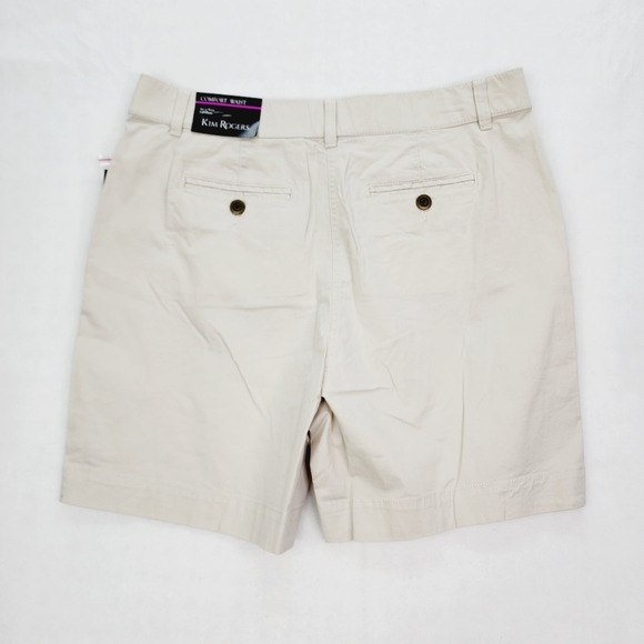 Kim Rogers Shorts Women's Size 14 Blue Bermuda Chino Golf Comfort Waist NWT - Picture 8 of 12